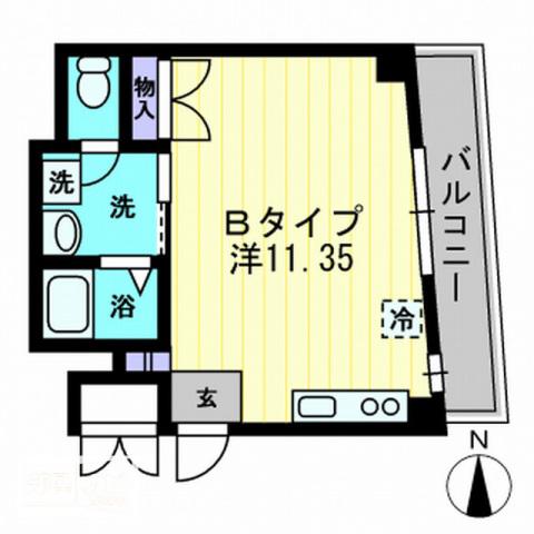 亀井町KOHARUBI II(1K/3階)の間取り写真