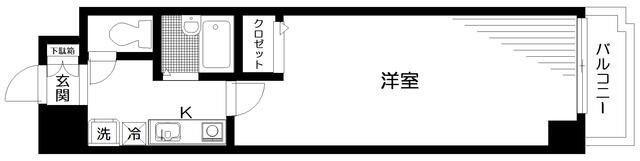 グレース東神田(1K/4階)の間取り写真