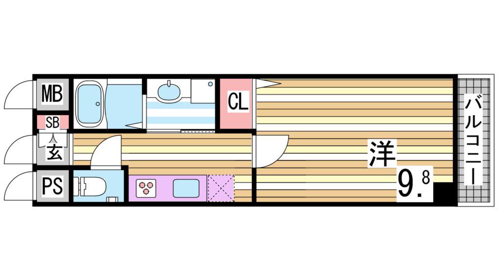 カーサイリーデ(1K/1階)の間取り写真