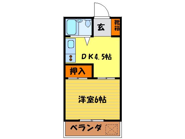 メゾンドラモン(1DK/3階)の間取り写真