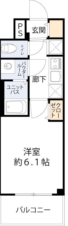 プレサンスOSAKA DOMECITYワンダー(1K/9階)の間取り写真
