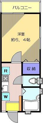 GALLEONS LAP(1K/1階)の間取り写真