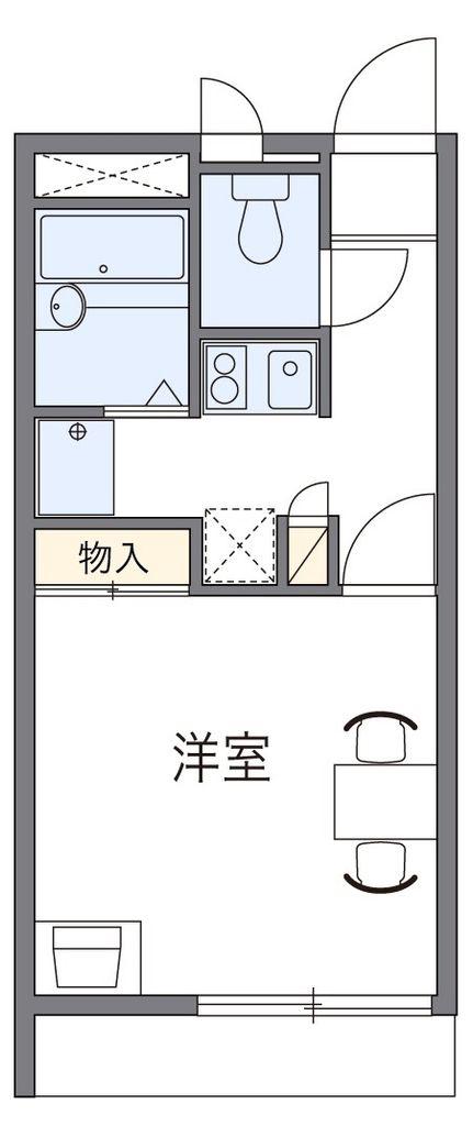 レオパレスヨロズヤB(1K/3階)の間取り写真