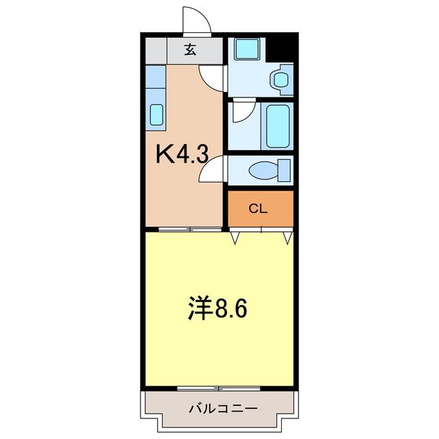 和 NODOKA(1K/3階)の間取り写真