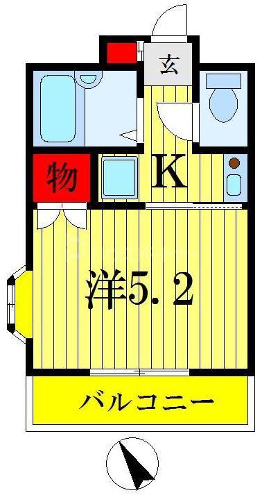 ロイヤルビレッヂ(1K/3階)の間取り写真