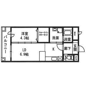 K.ライツェント(1LDK/3階)の間取り写真
