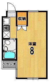 シェクル21(ワンルーム/1階)の間取り写真