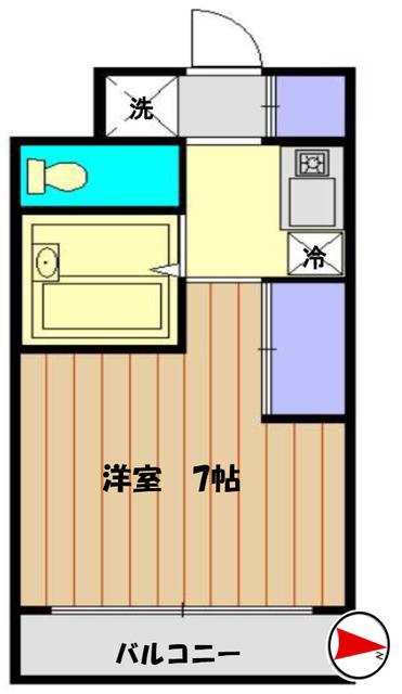 HOSHI第二マンション(1K/3階)の間取り写真