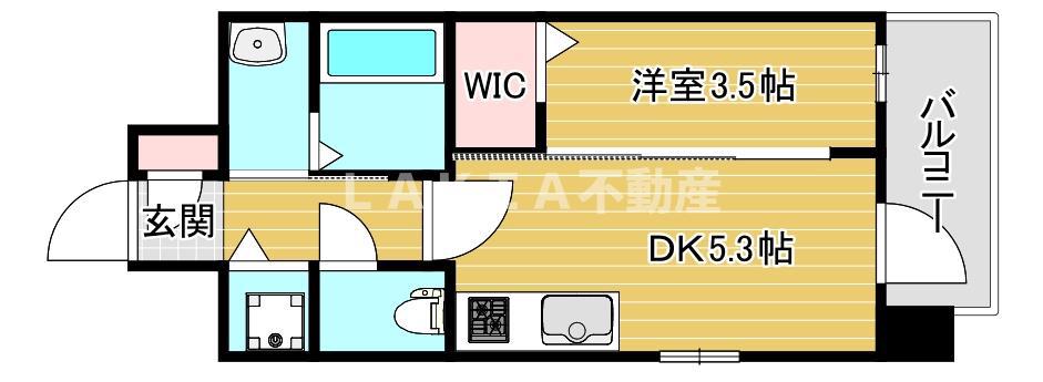 ザ・ウエストマークシティプレミアム(1DK/8階)の間取り写真