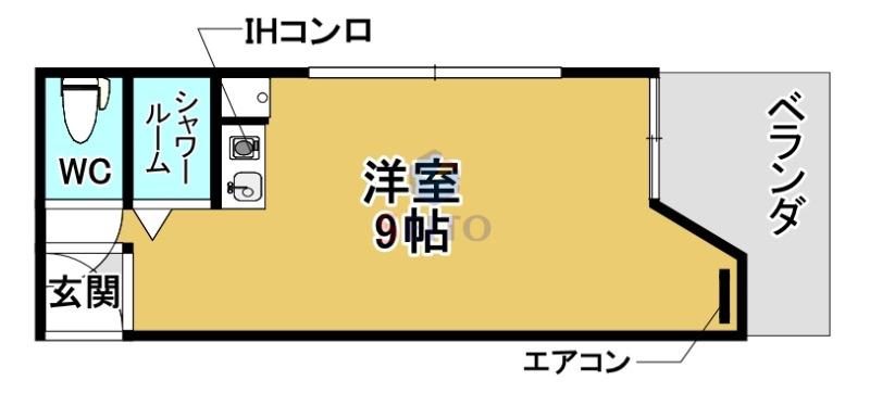 NK豊町(ワンルーム/3階)の間取り写真