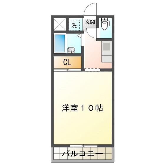 コマヴィレッジ(ワンルーム/1階)の間取り写真