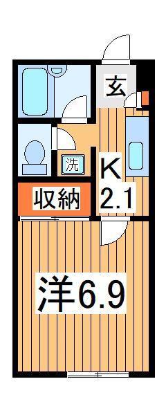 サンワハイツ柏の葉(1K/3階)の間取り写真