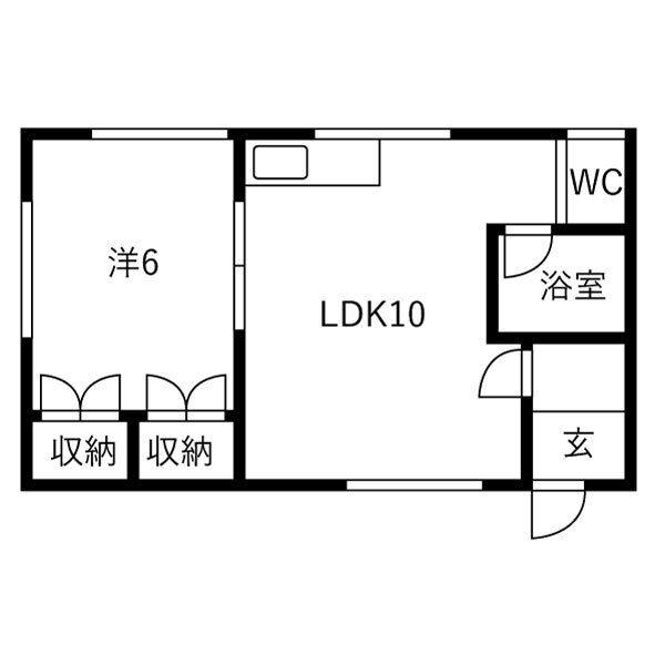 GO VILLAGE(1LDK/1階)の間取り写真