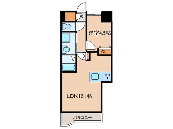 アースコートY´Sシティ室町(1LDK/12階)の間取り写真