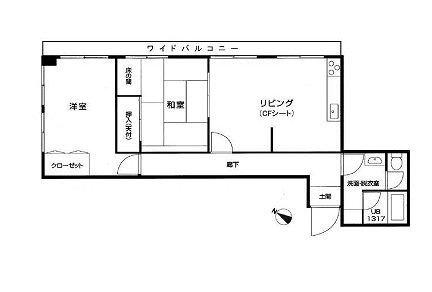 西葛西YTビル(2LDK/2階)の間取り写真