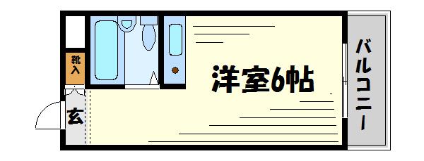 ダイドーメゾン甲子園口(ワンルーム/4階)の間取り写真