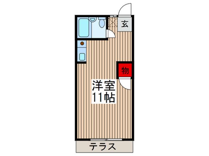 コーポ飯塚(ワンルーム/1階)の間取り写真