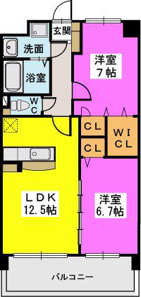 エスペーロ・N(2LDK/3階)の間取り写真