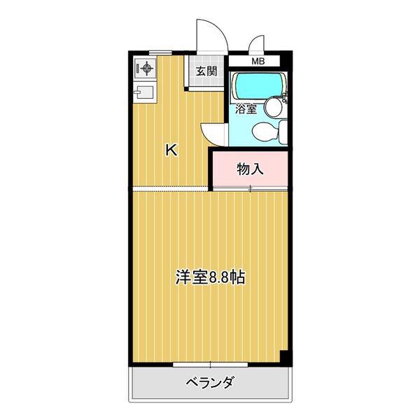 エポック喜多山(1K/1階)の間取り写真