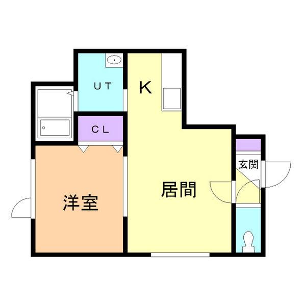 アークタウン麻生東III(1LDK/2階)の間取り写真