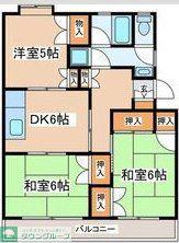 クレール茅ヶ崎(3DK/1階)の間取り写真