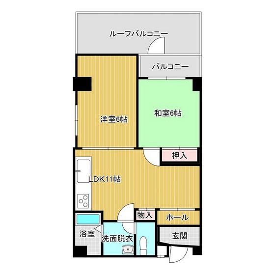 エクセルふたすぎ(2LDK/2階)の間取り写真