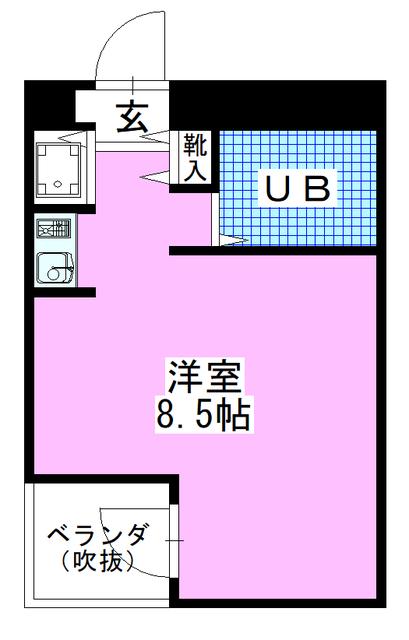 KOTORIE(ワンルーム/4階)の間取り写真