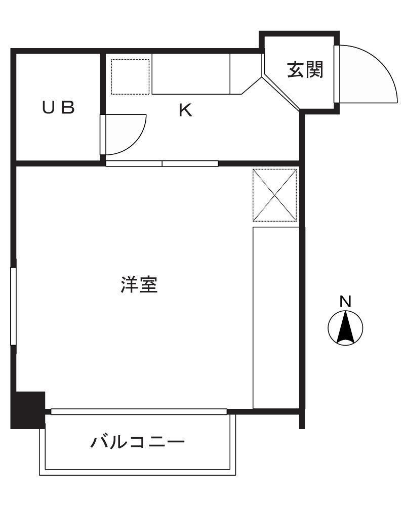 井上ビル橘(1K/3階)の間取り写真