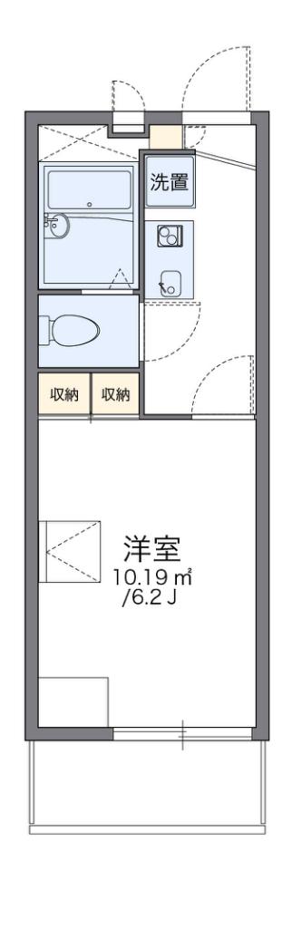 レオパレスカワキタ(1K/2階)の間取り写真