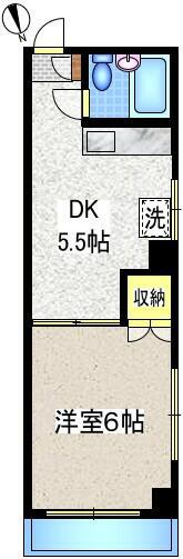 アネックス小林(1DK/6階)の間取り写真
