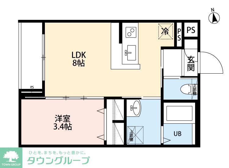 ROBOT HOME 新小岩(1LDK/2階)の間取り写真