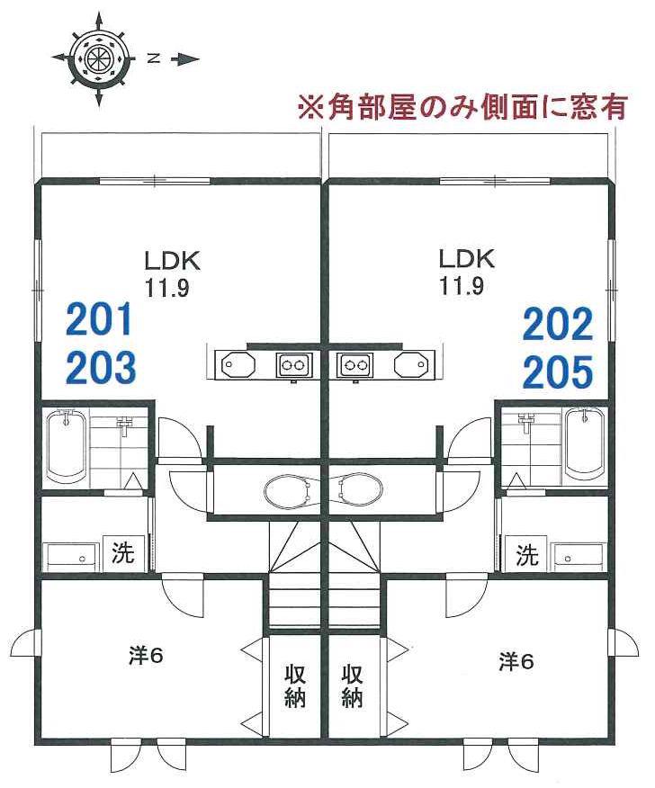 BELCBV2(1LDK/2階)の間取り写真
