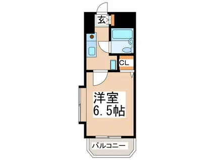 グランピアマンション本荘(1K/4階)の間取り写真