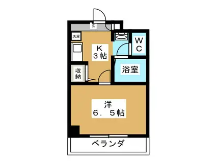 APIS(1K/4階)の間取り写真