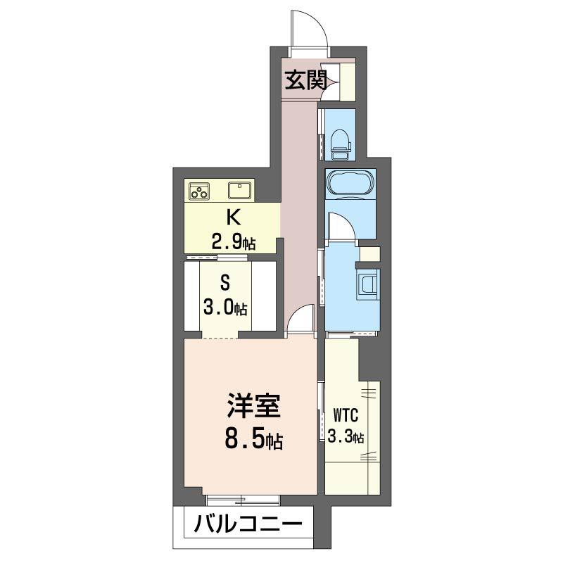 ルーチェ VII(1SK/3階)の間取り写真