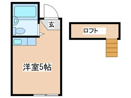 茂富ハウス7(ワンルーム/3階)の間取り写真