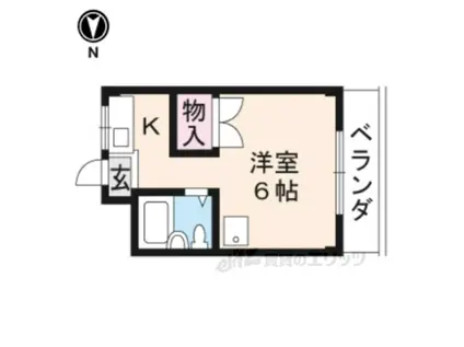 ドムス松ヶ崎(1K/1階)の間取り写真