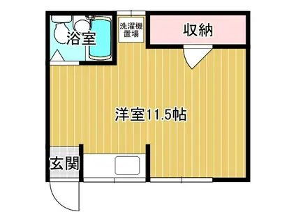 桃ヶ丘アパートB棟(ワンルーム/2階)の間取り写真