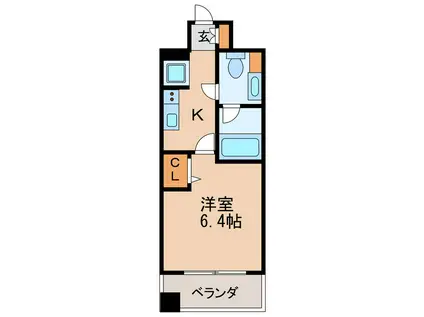 レジディア久屋大通(1K/5階)の間取り写真