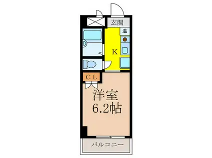 サニーハイツ新大阪(1K/11階)の間取り写真