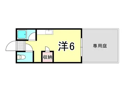 コーポ東園田(ワンルーム/1階)の間取り写真