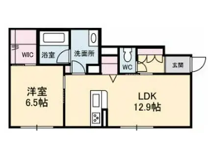 ソフィア大通(1LDK/1階)の間取り写真