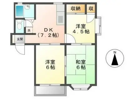 中村ハイツ(3DK/2階)の間取り写真