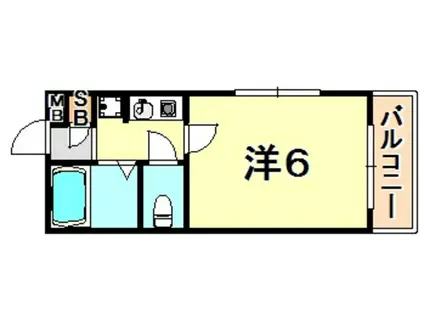 リバーサイド山本(ワンルーム/4階)の間取り写真