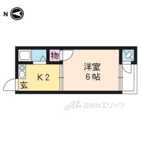 白川ハイツ(1K/1階)の間取り写真