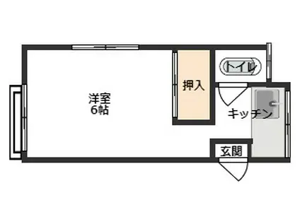 今井荘(1K/2階)の間取り写真