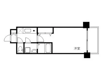 アドバンス三宮シュロス(1K/9階)の間取り写真