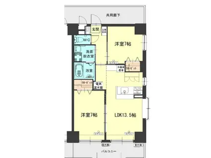 マーガレットA-II(2LDK/2階)の間取り写真