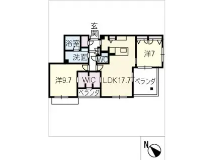 LUCA(2LDK/3階)の間取り写真