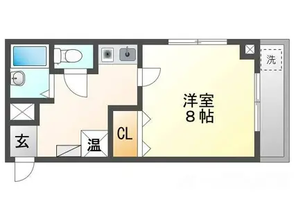 ルーキー東条マンション(1DK/4階)の間取り写真